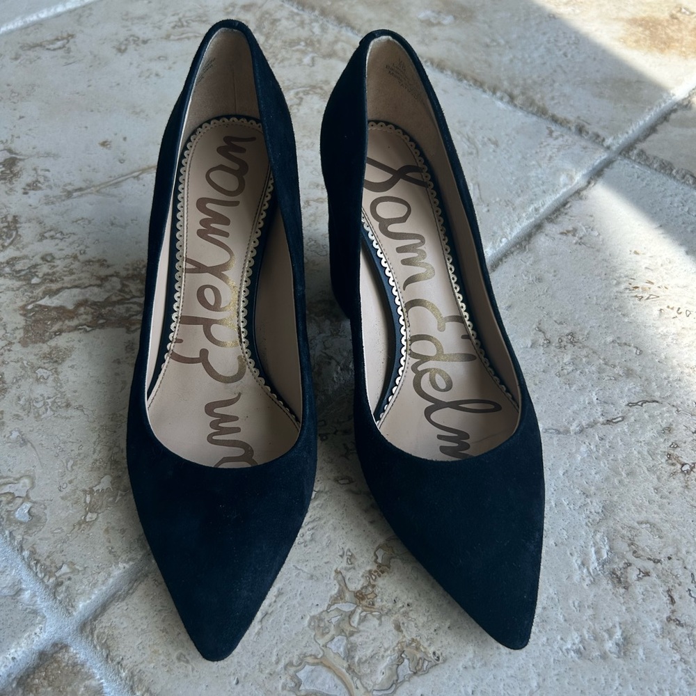 Sam Edelman Tatiana Block Heel Suede Pumps